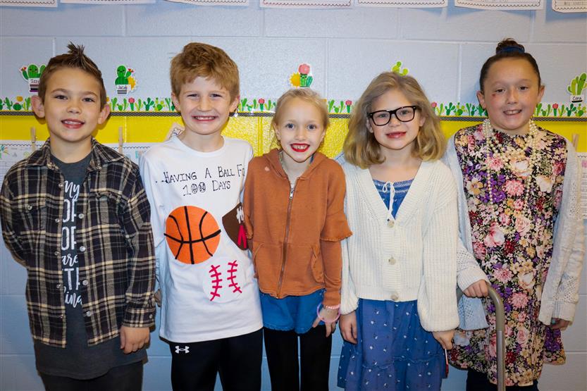 Students celebrate the 100th day of school
